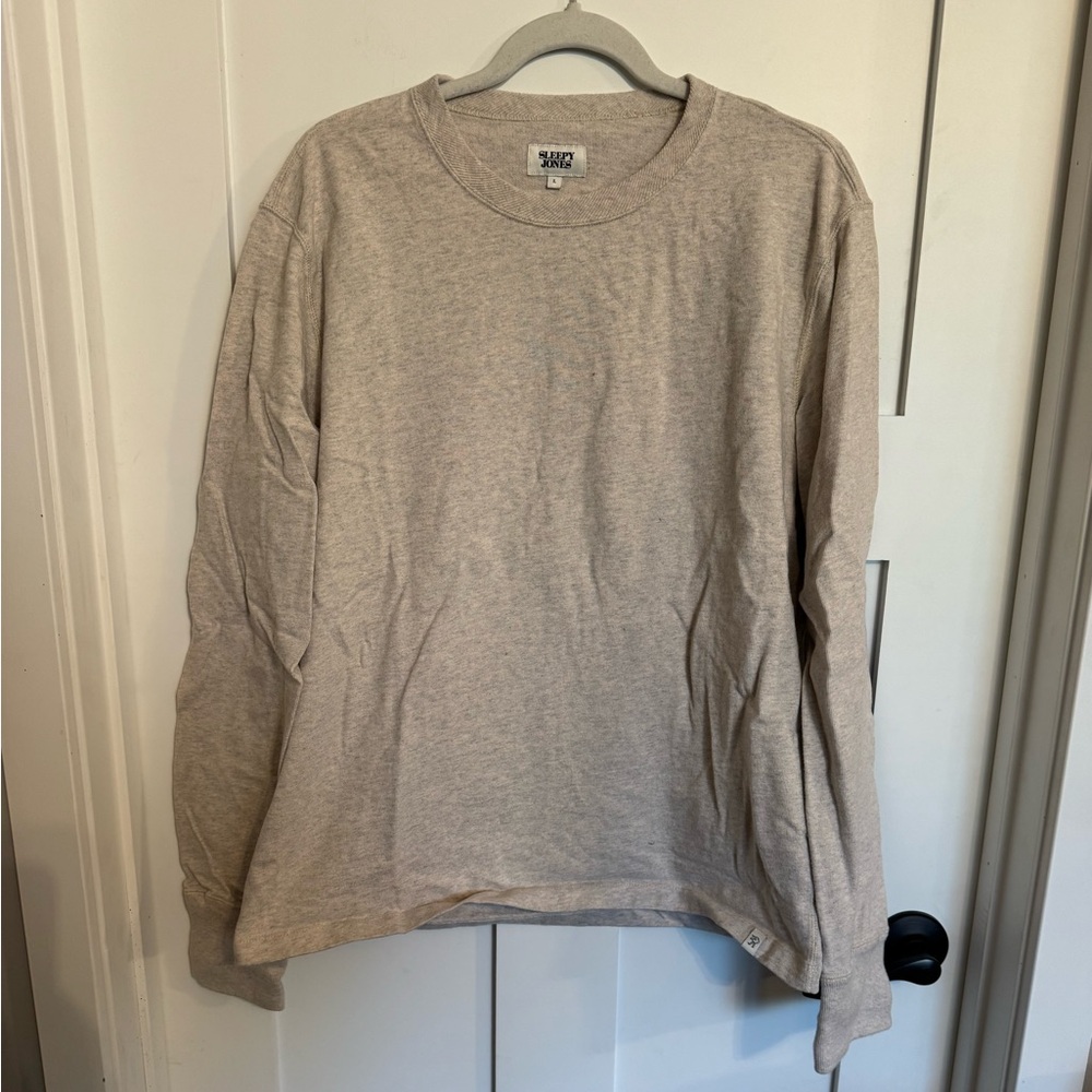 Sleepy Jones Light Oatmeal Crewneck - 100% cotton
